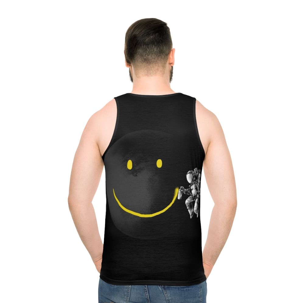 Surreal cosmic smile unisex tank top