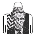A surreal apron design featuring the iconic imagery and themes of filmmaker David Lynch.