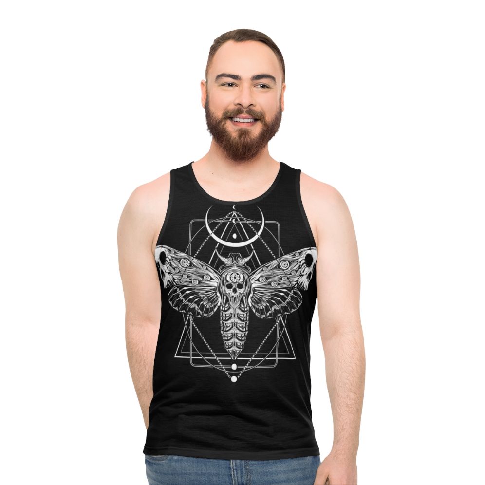 Surreal death moth unisex tank top