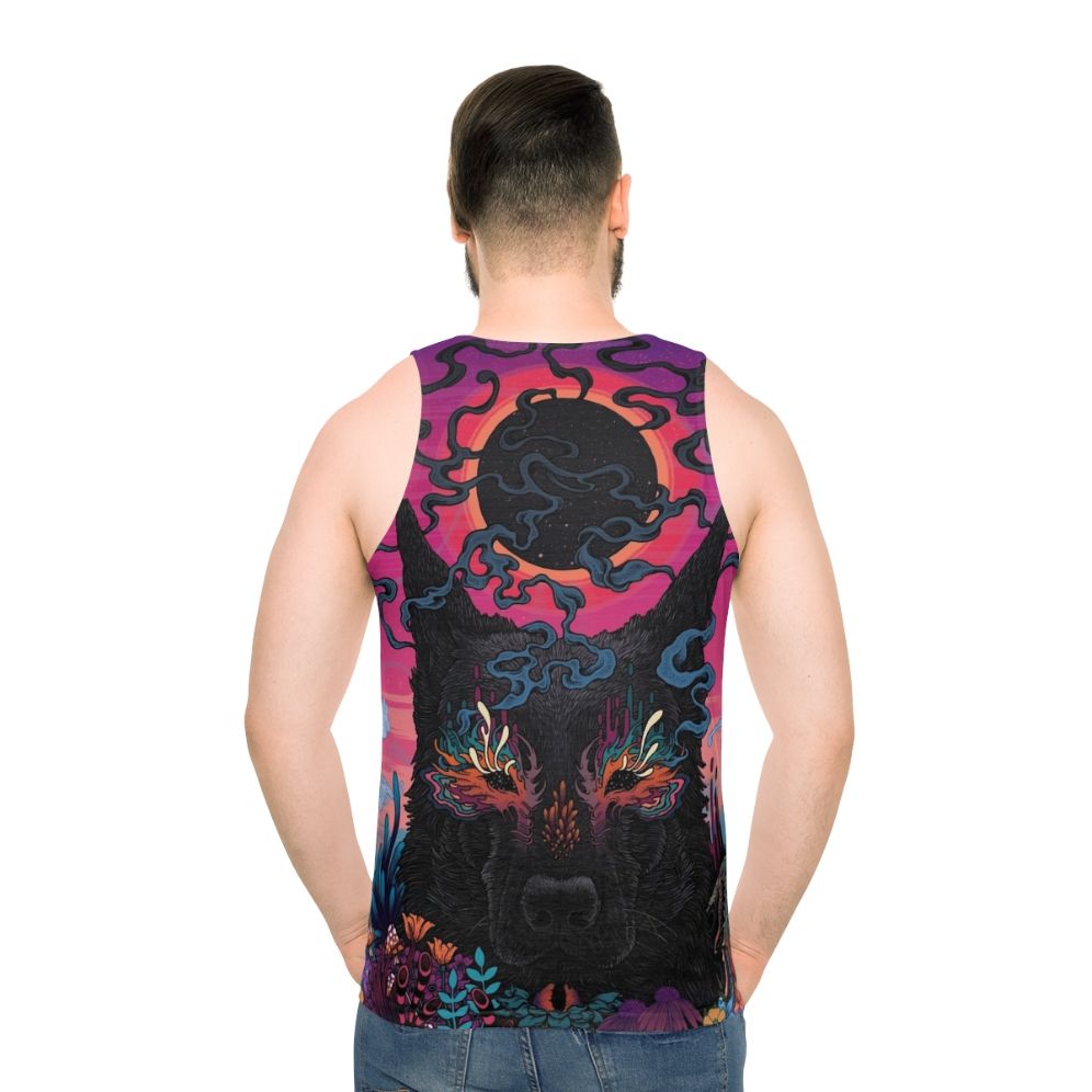 Surreal dog design unisex tank top