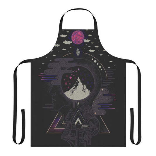 Surreal apron featuring a cosmic galaxy and dreamlike design