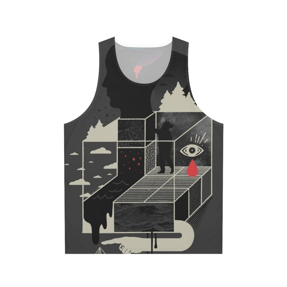 Surreal dreamscape graphic tank top