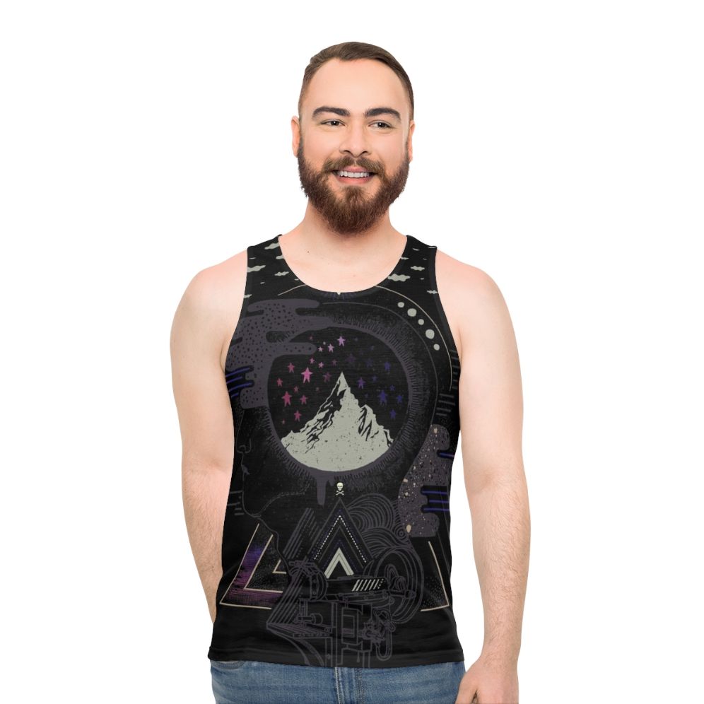 Surreal galaxy unisex tank top