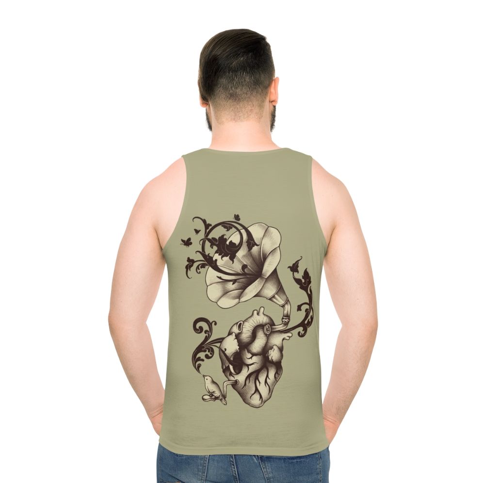 Surreal heart anatomy unisex tank top