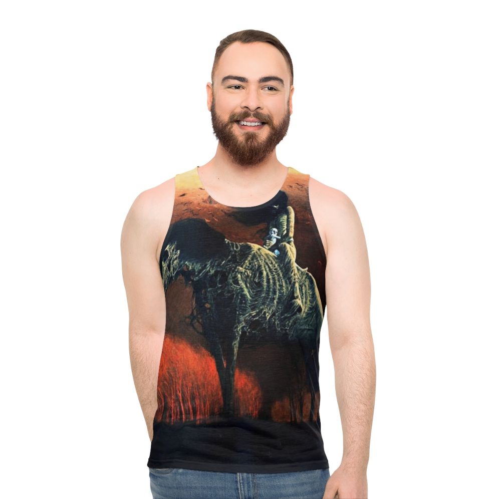 Surreal Horse Rider Unisex Tank Top Artwork by Zdzisław Beksiński