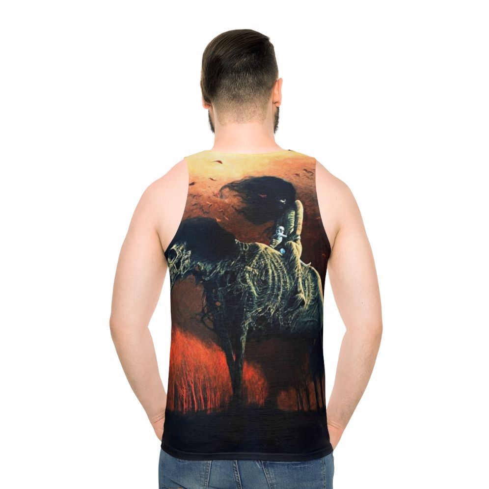 Surreal Horse Rider Unisex Tank Top Artwork by Zdzisław Beksiński