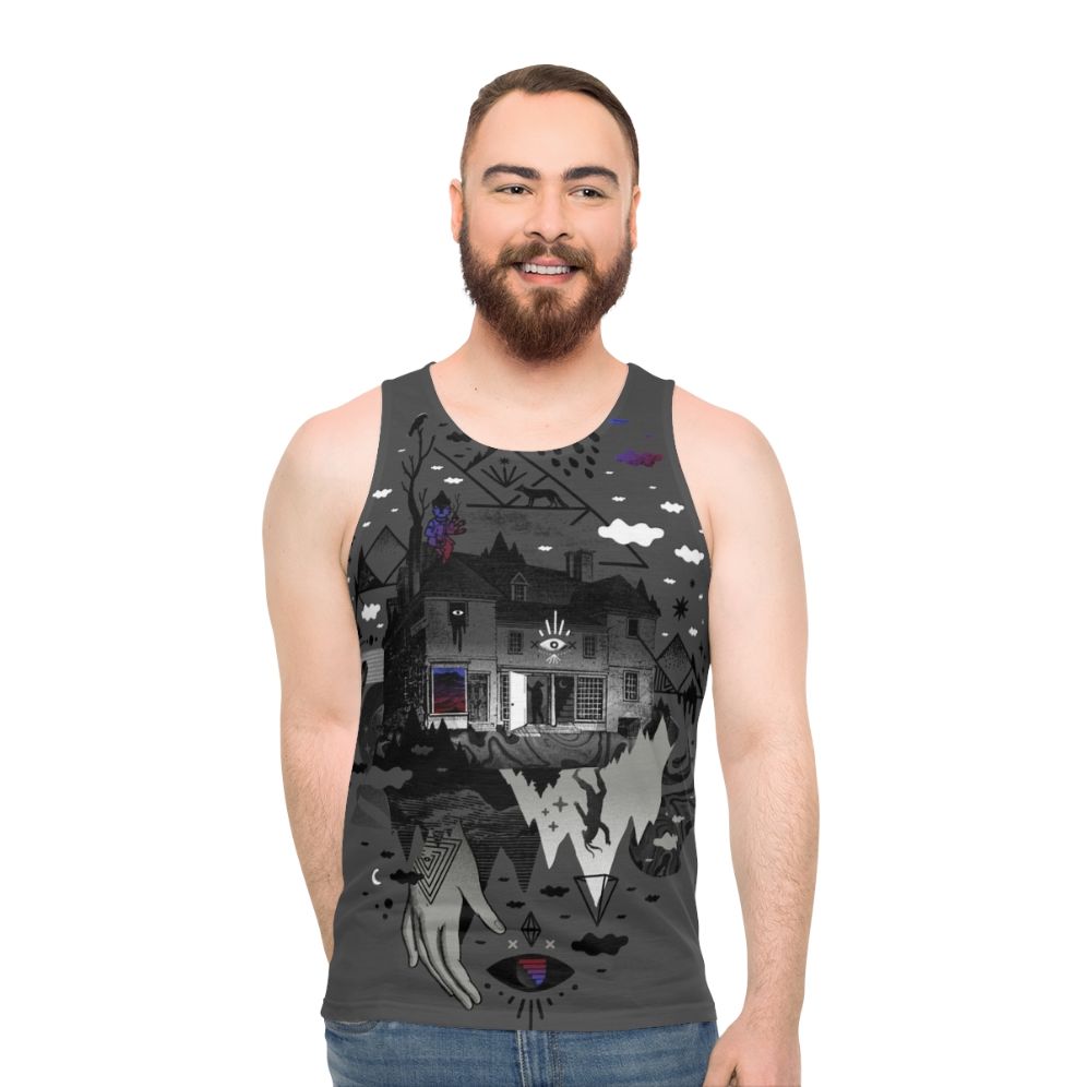 Surreal "House Is Not A Home" unisex tank top