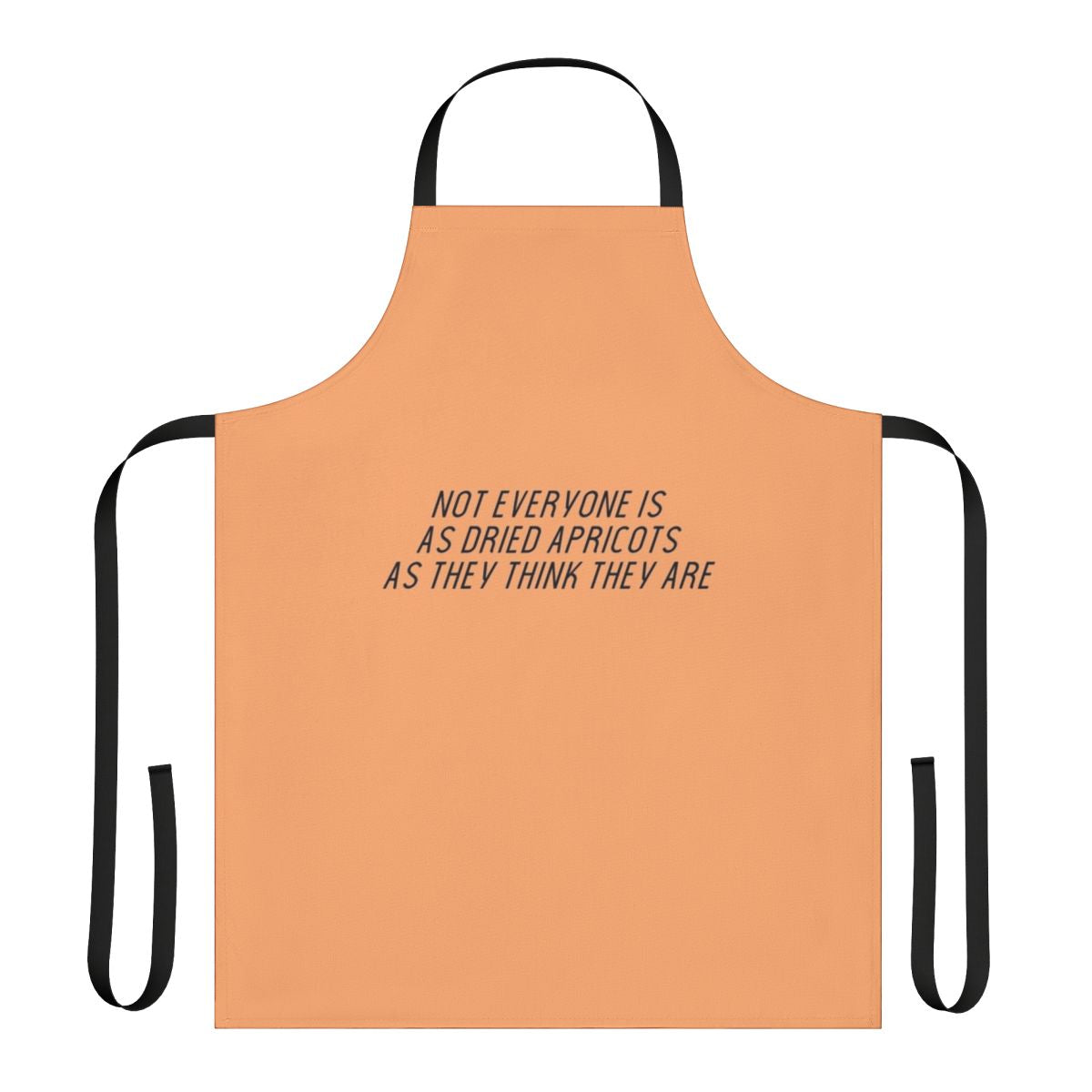 Minimalist apron with James Acaster-inspired typography design