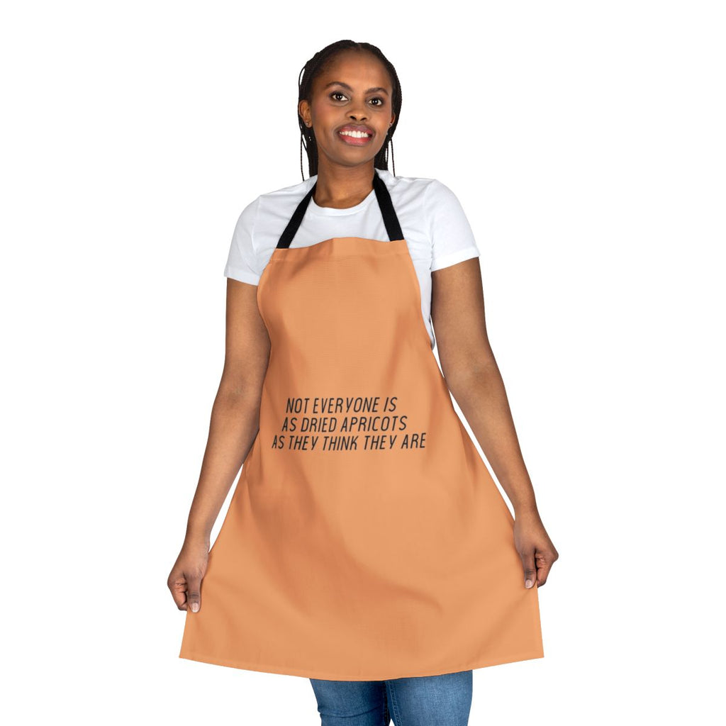 Minimalist apron with James Acaster-inspired typography design