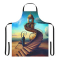 Surreal apron featuring abstract art and imagery inspired by the famous painter Salvador Dali.