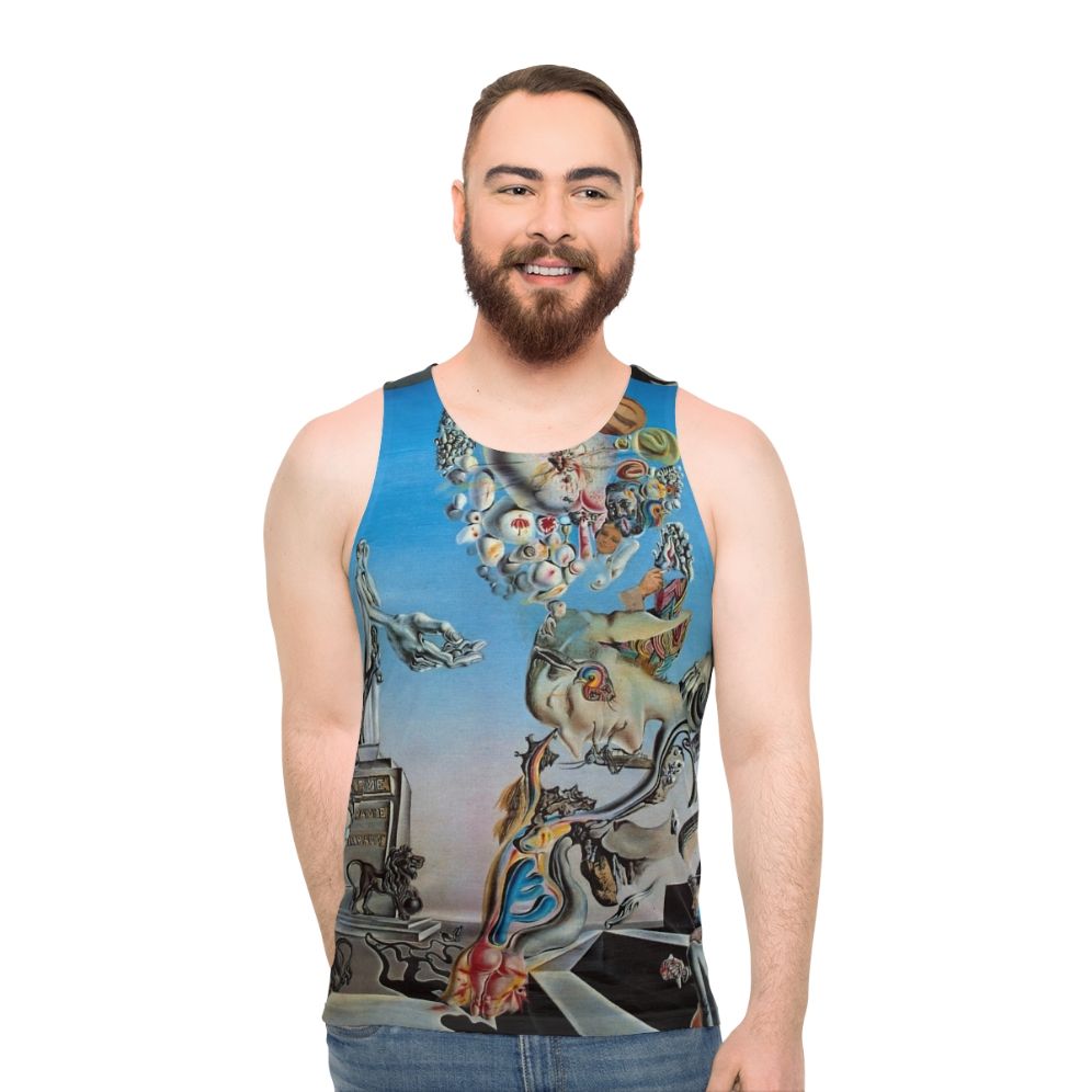 Surreal Salvador Dali-inspired unisex tank top