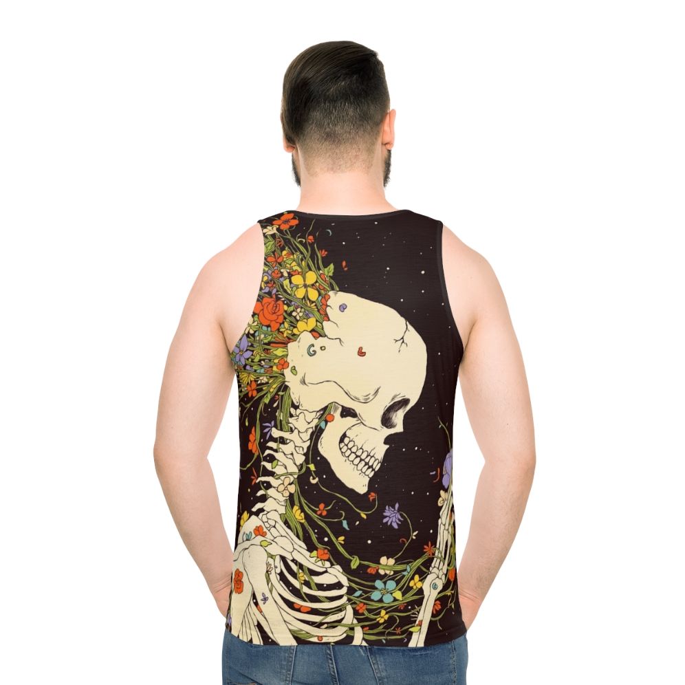 Surreal skull and skeleton unisex tank top
