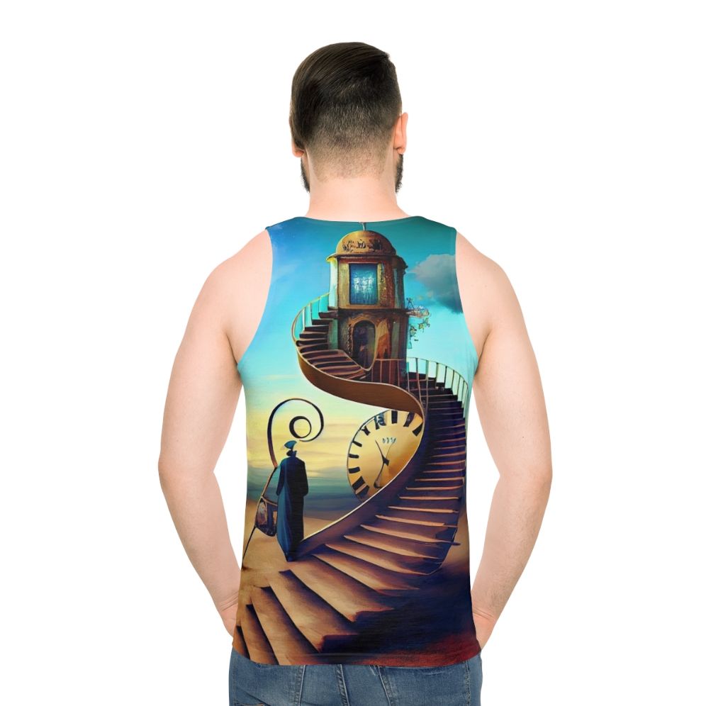 Unisex tank top featuring surrealist art by Salvador Dali