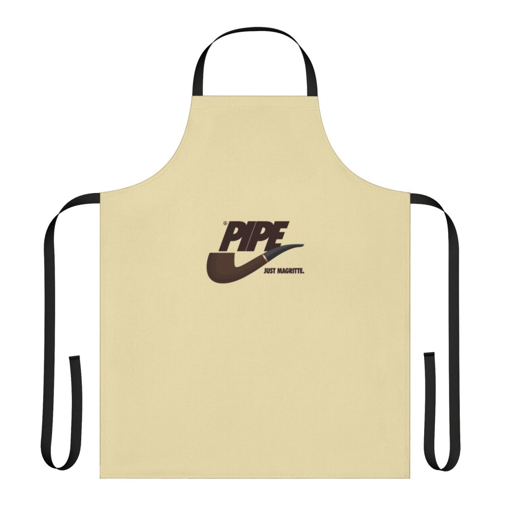 Surrealist inspired apron with "Pipe Not a Pipe" design in the style of the famous Magritte painting