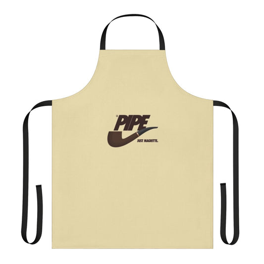 Surrealist inspired apron with "Pipe Not a Pipe" design in the style of the famous Magritte painting