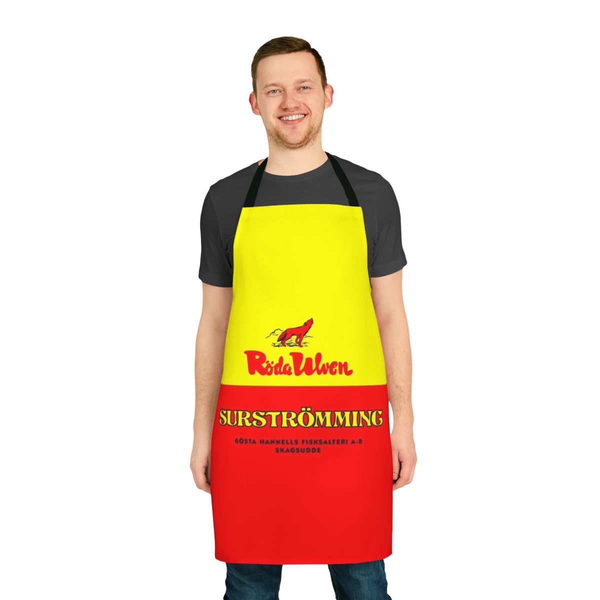 Surstr mming inspired stinky fish apron