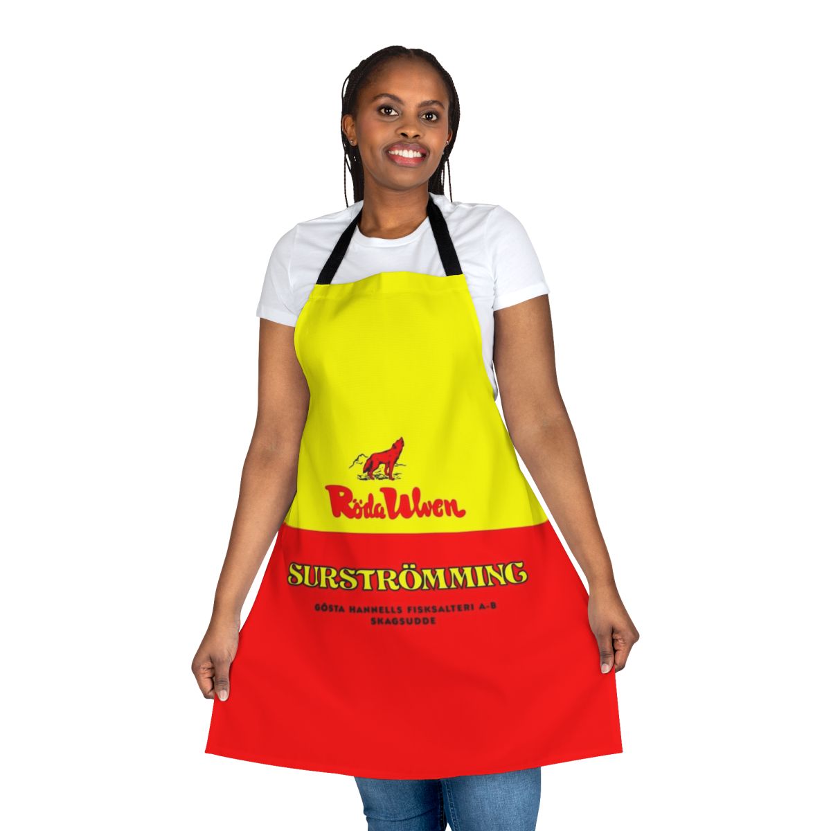 Surstr mming inspired stinky fish apron