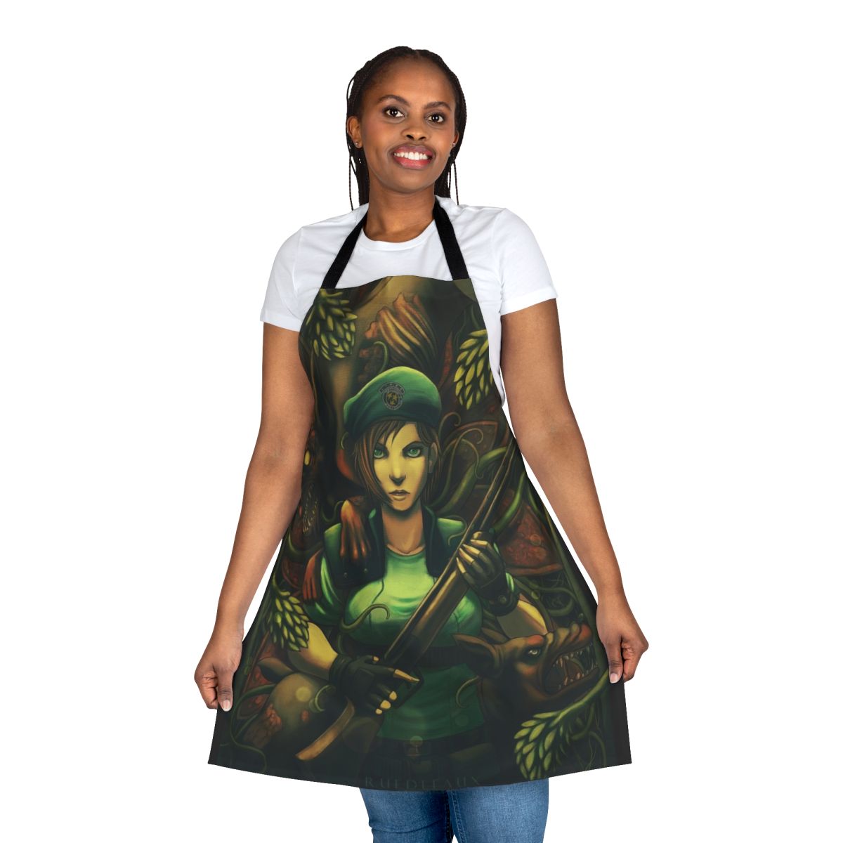 Jill Valentine-themed apron, perfect for Resident Evil fans