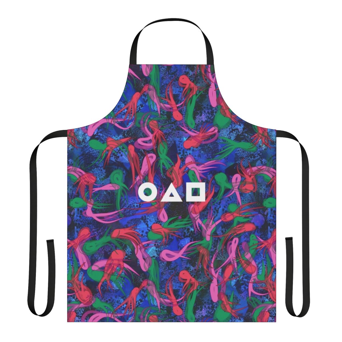 Squid Game-inspired apron with survival game pattern design