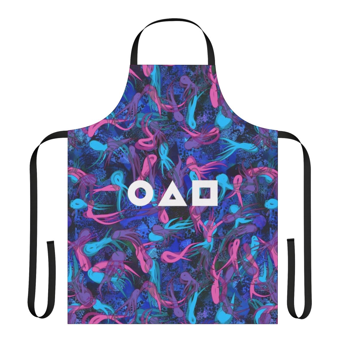 Squid Game-inspired survival pattern apron for fans