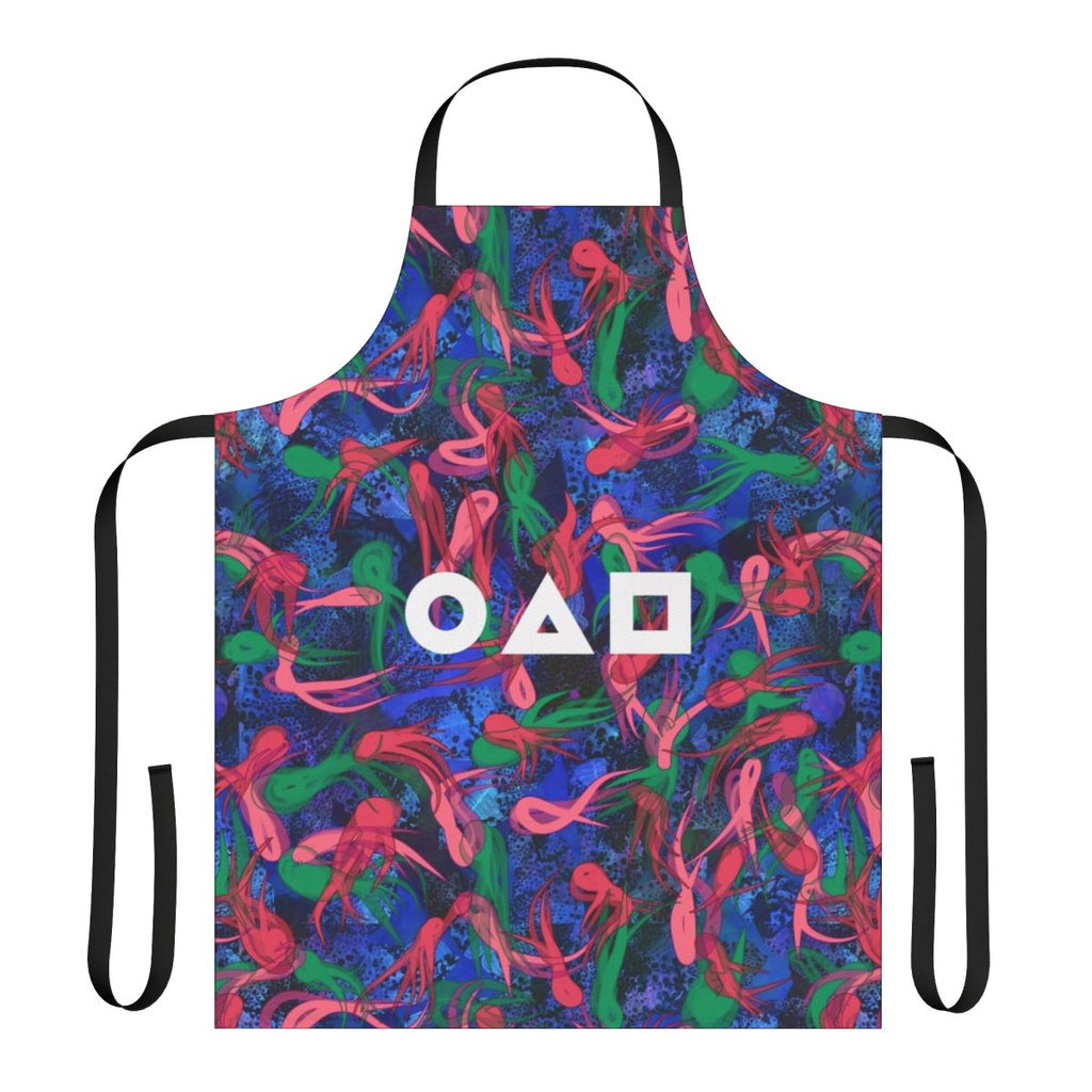 Squid Game inspired apron with survival game pattern design