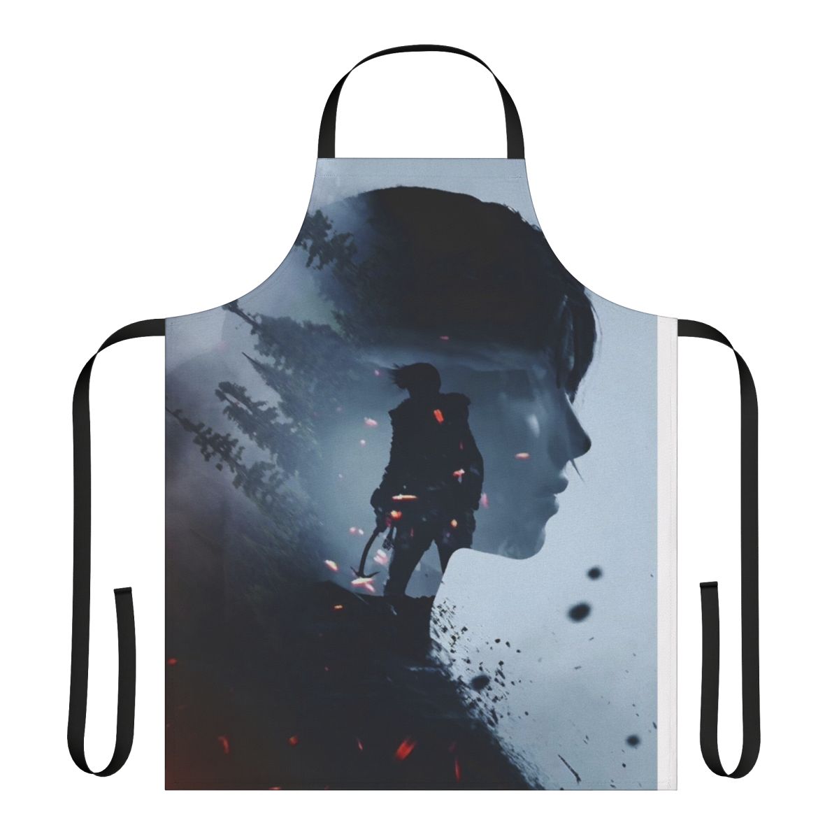 Apron featuring Lara Croft from the "Rise of the Tomb Raider" video game series