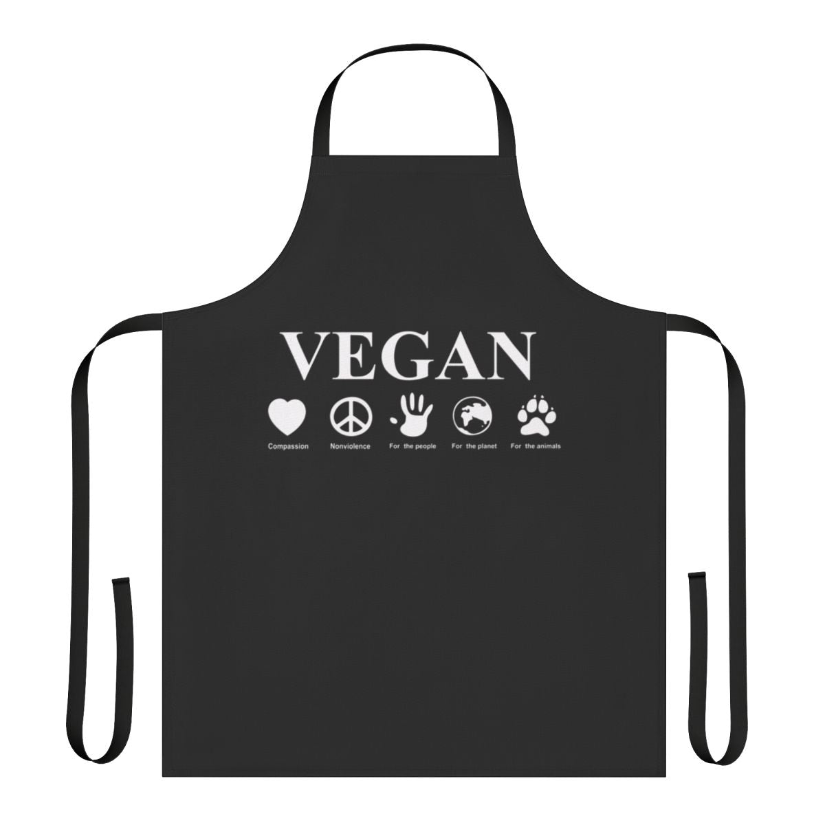 Sustainable vegan apron with plant-based design for eco-conscious cooking