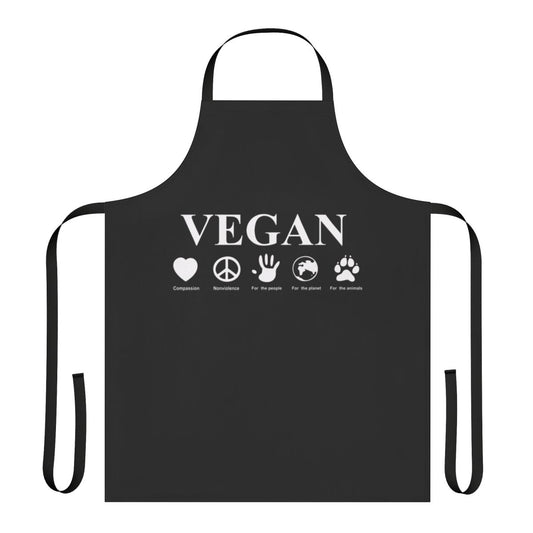 Sustainable vegan apron with plant-based design for eco-conscious cooking