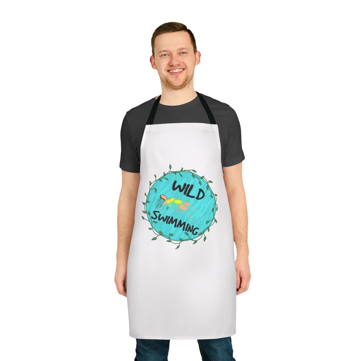 Sustainable wild swimming apron featuring nature-inspired design