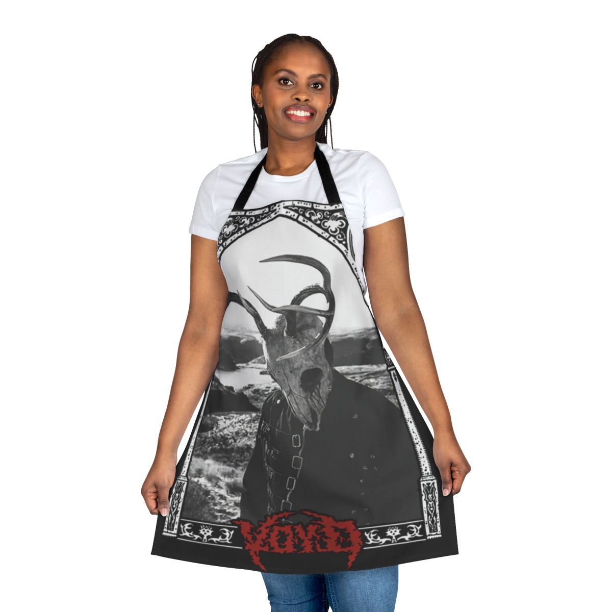 Svdden Death inspired apron with Voyd, Archdemon, and Born to Suffer designs