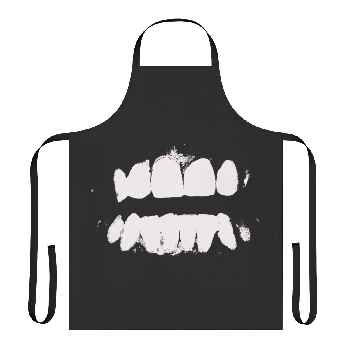 Swans-inspired dark fashion apron with teeth design
