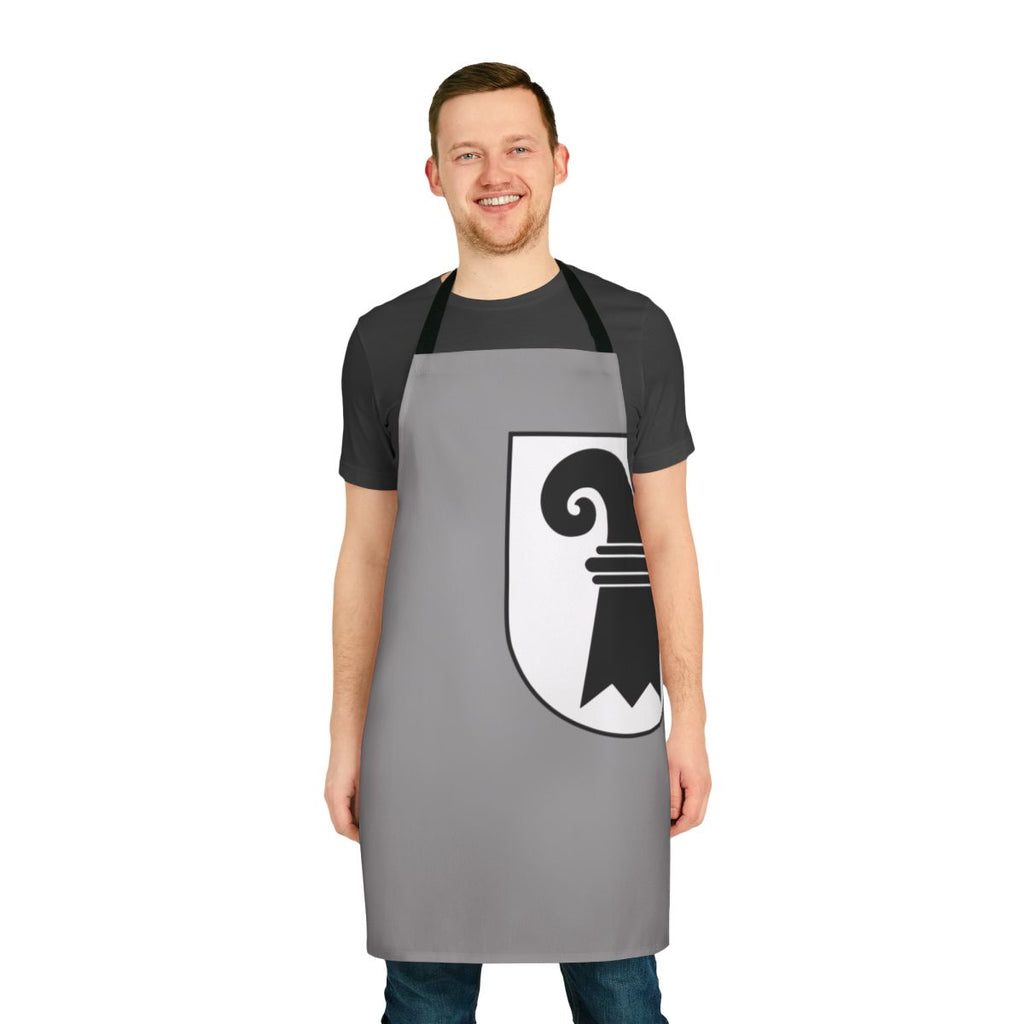 High-quality Basel, Switzerland-inspired apron featuring the iconic Swiss cross design