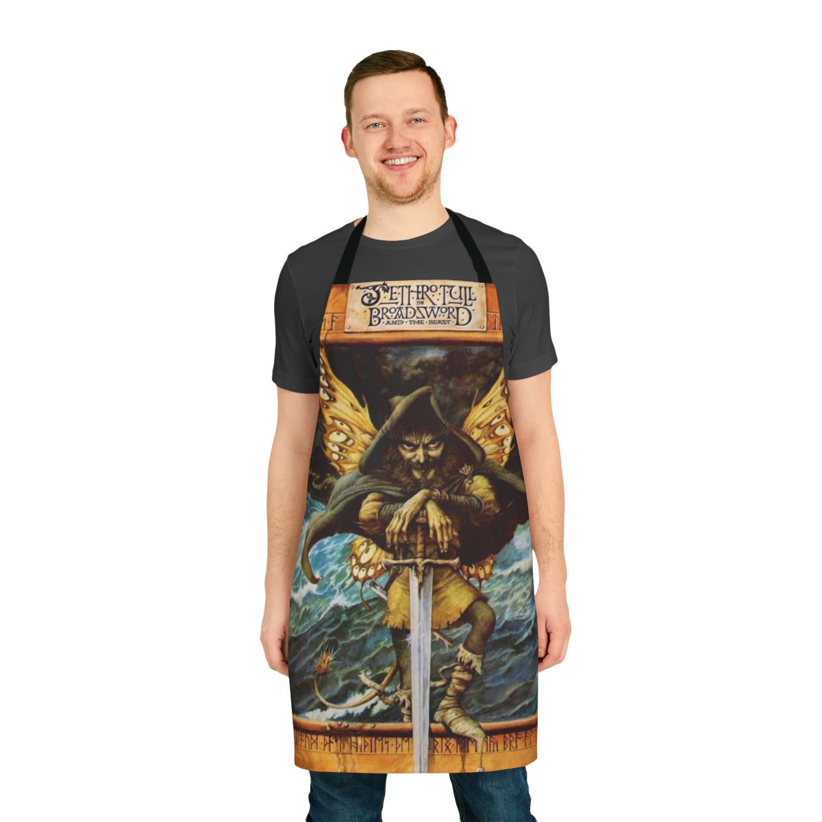 Sword-inspired apron featuring Jethro Tull 2020 Sudahlah design