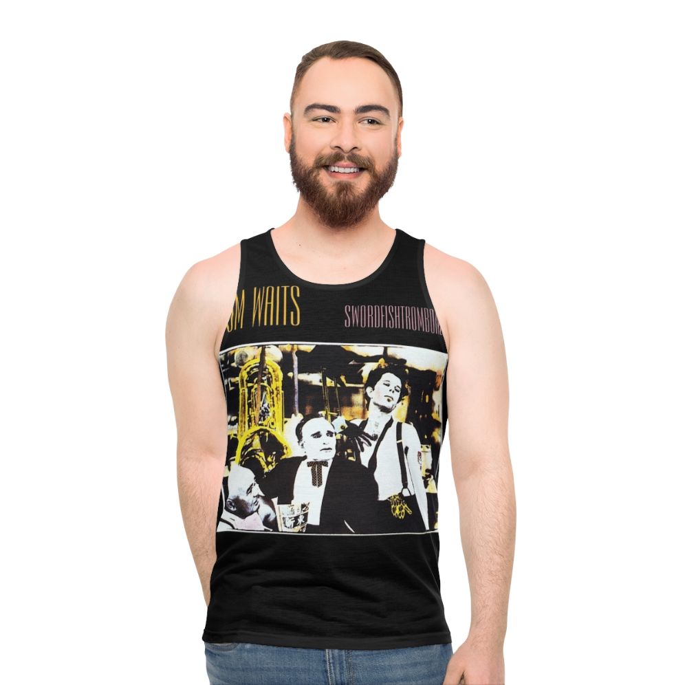 Swordfishtrombones unisex tank top with tom waits album artwork