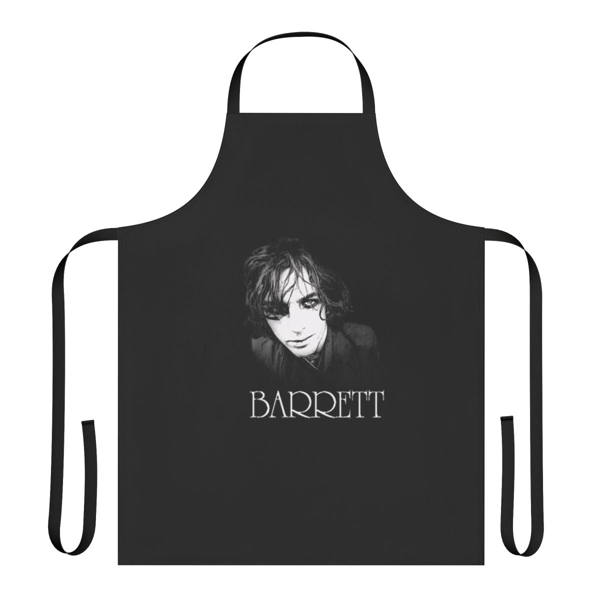 Syd Barrett-inspired apron featuring a retro bicycle design