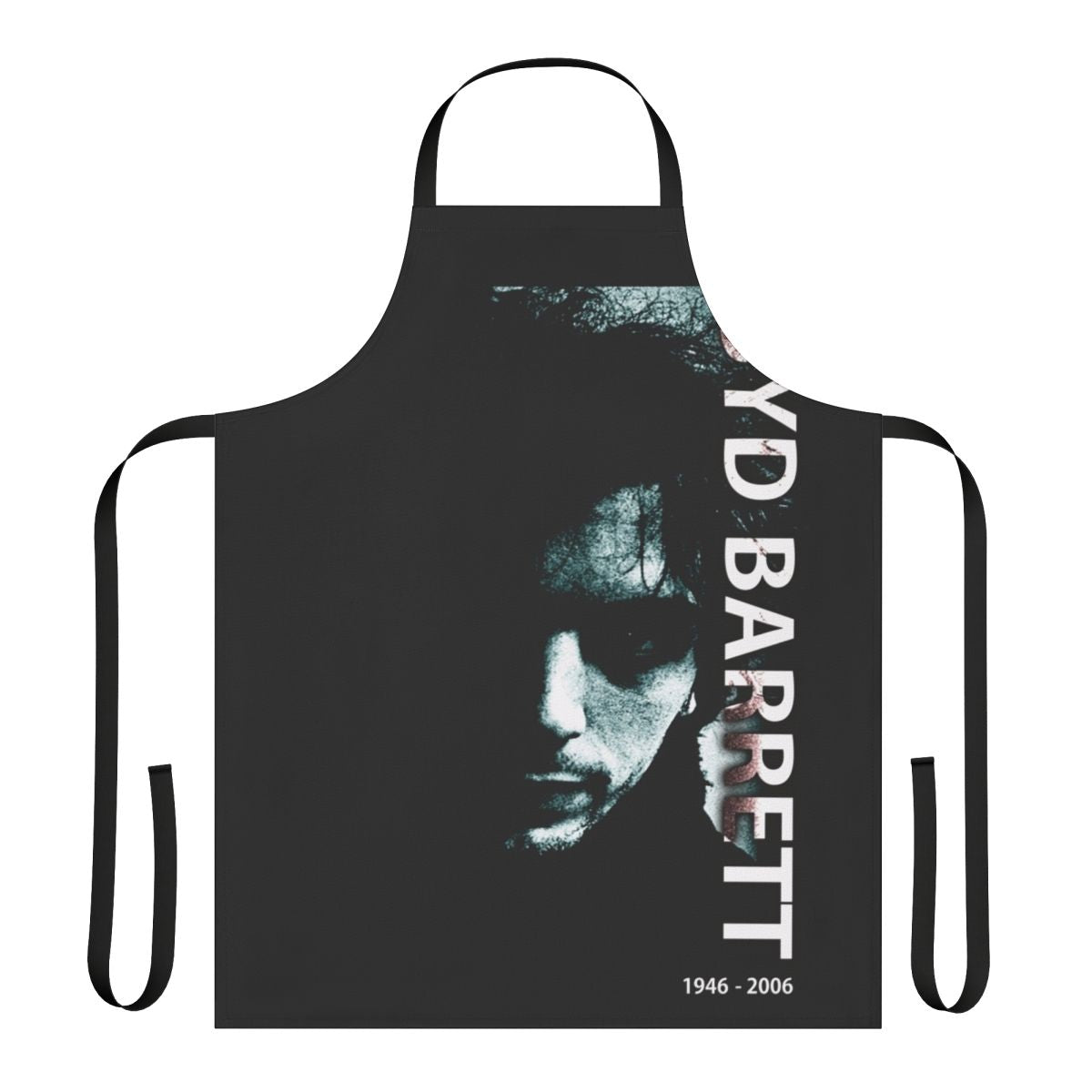 Syd Barrett inspired psychedelic rock music fan apron