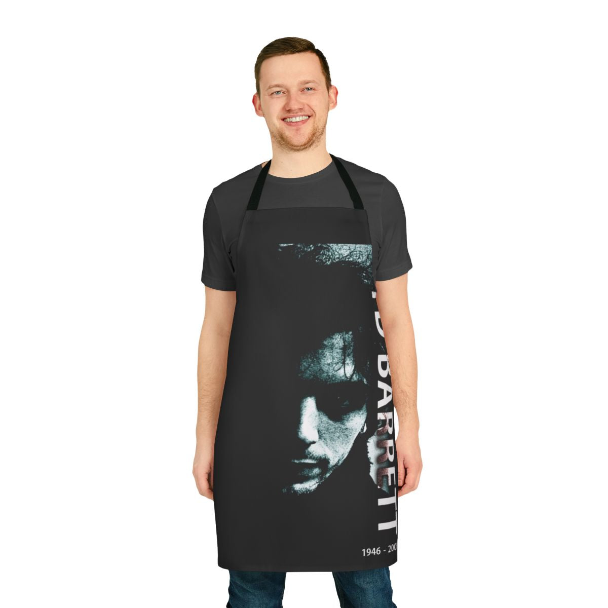 Syd Barrett inspired psychedelic rock music fan apron