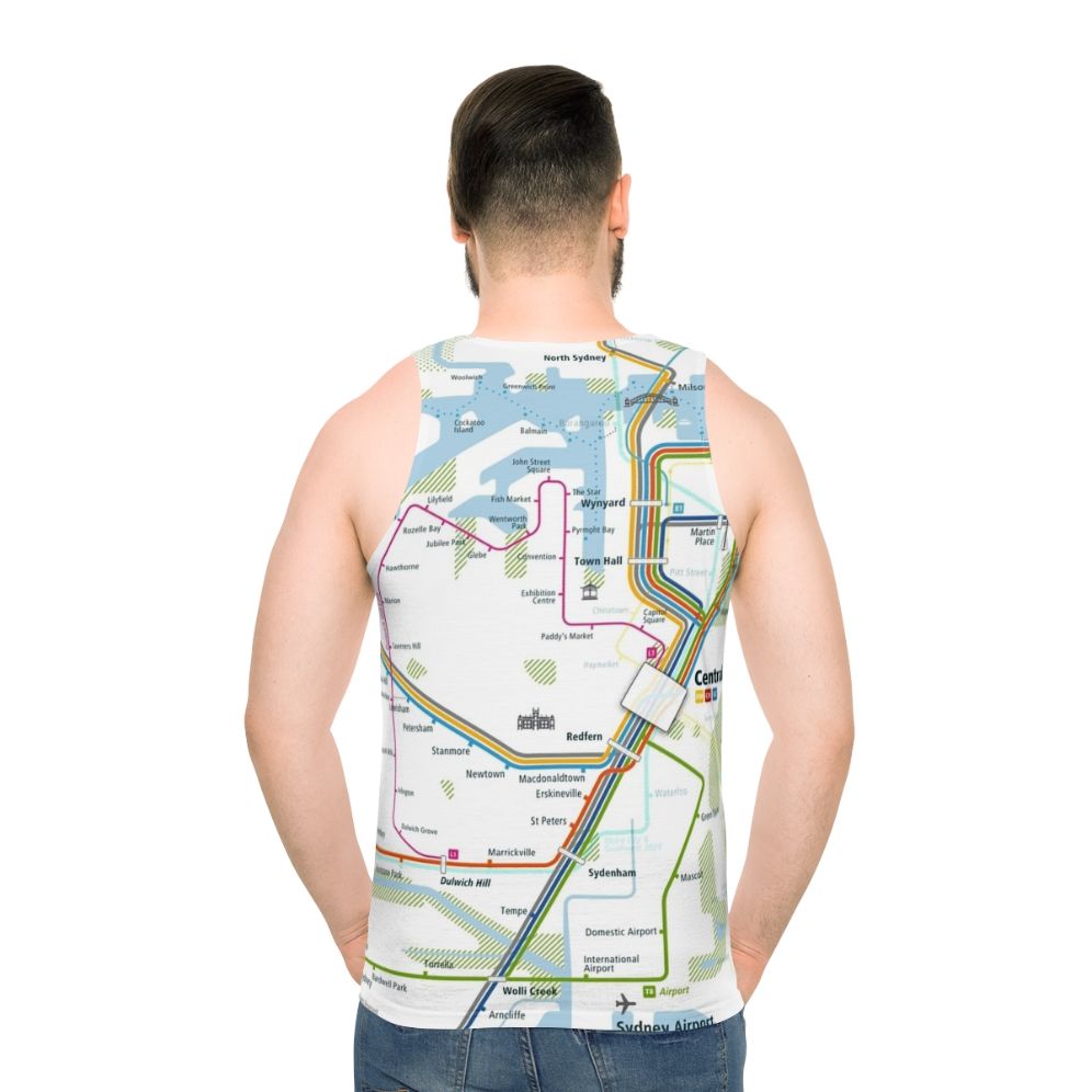 Sydney City Rail Map Square Unisex Tank Top