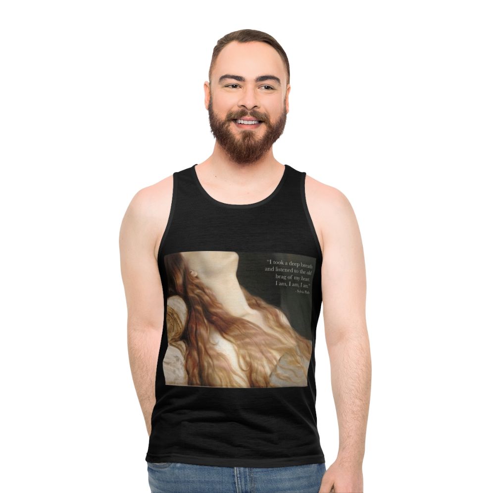 Sylvia Plath Quote Feminist Unisex Tank Top