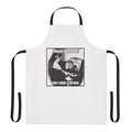 "Apron with the text 'Forgive Me Father For I Have Synthed Sinned', featuring a music-themed design for fans of The Weeknd and RnB music."