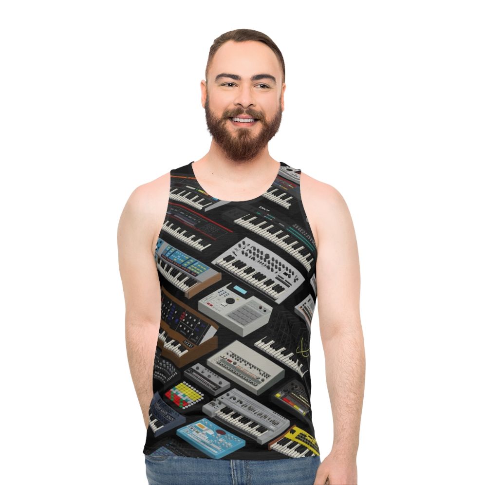 Synthesizer Musician and Collector Unisex Tank Top