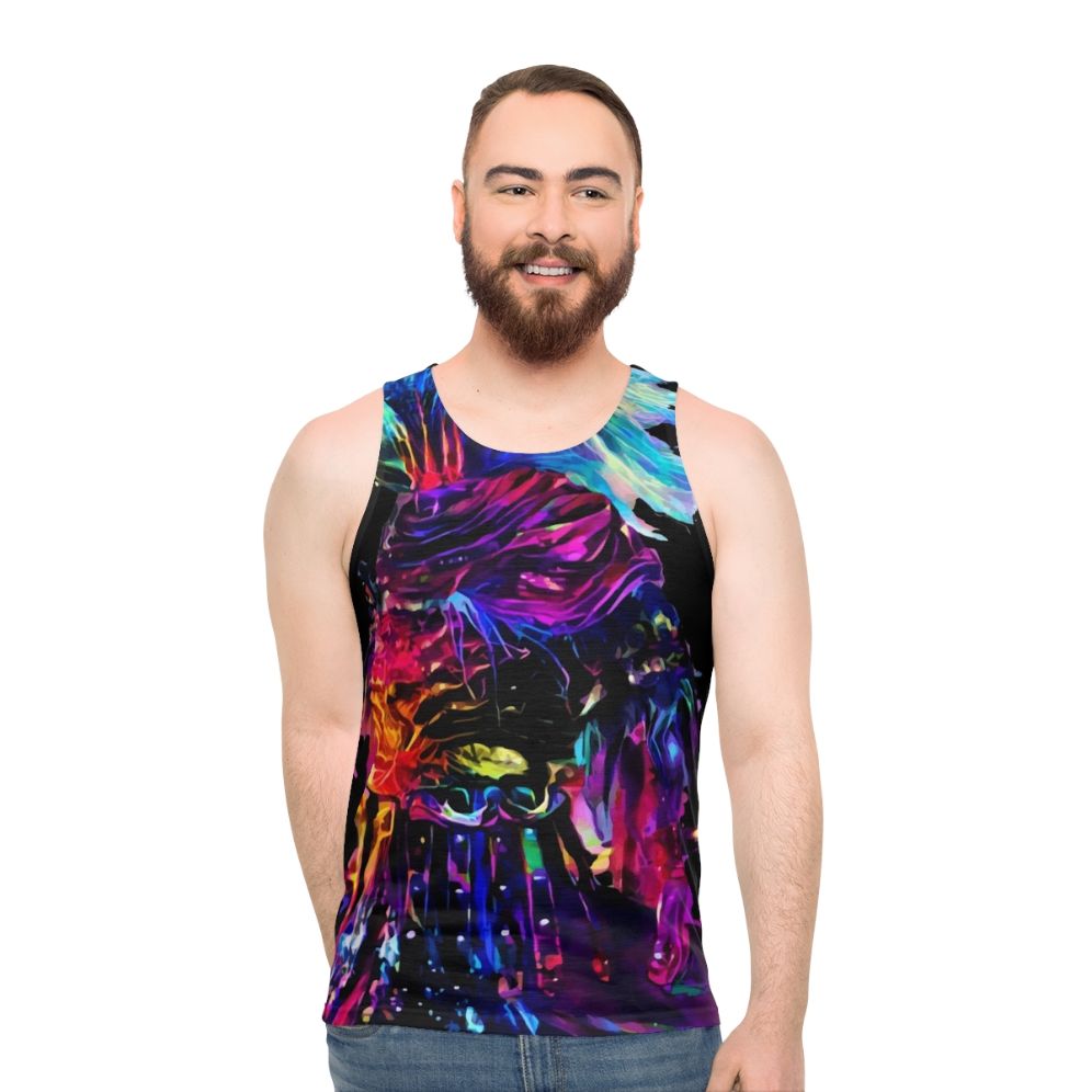 Synthwave dark fantasy gaming unisex tank top
