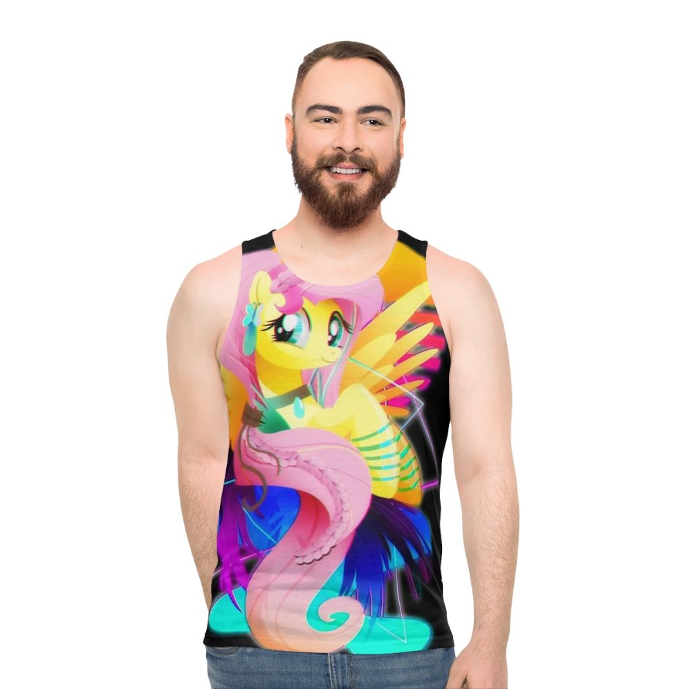Synthwave Fluttershy Unisex Tank Top
