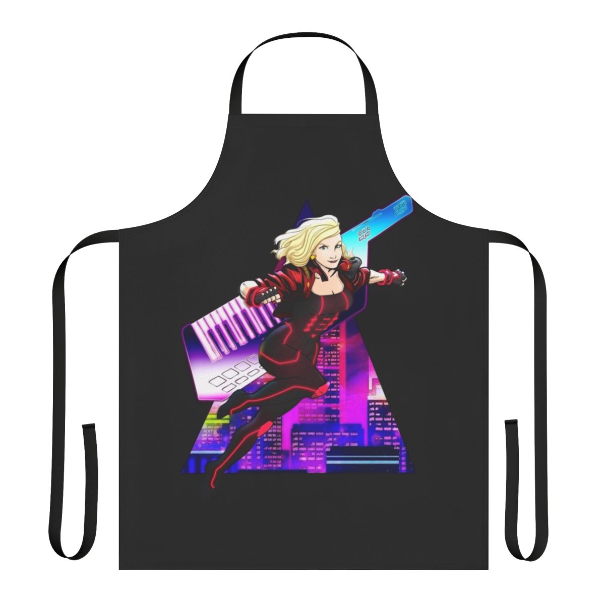 Synthwave-Inspired Apron Featuring Dana Jean Phoenix