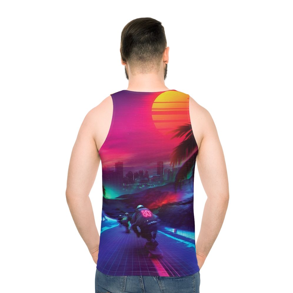 Synthwave Midnight Outrun Unisex Tank Top