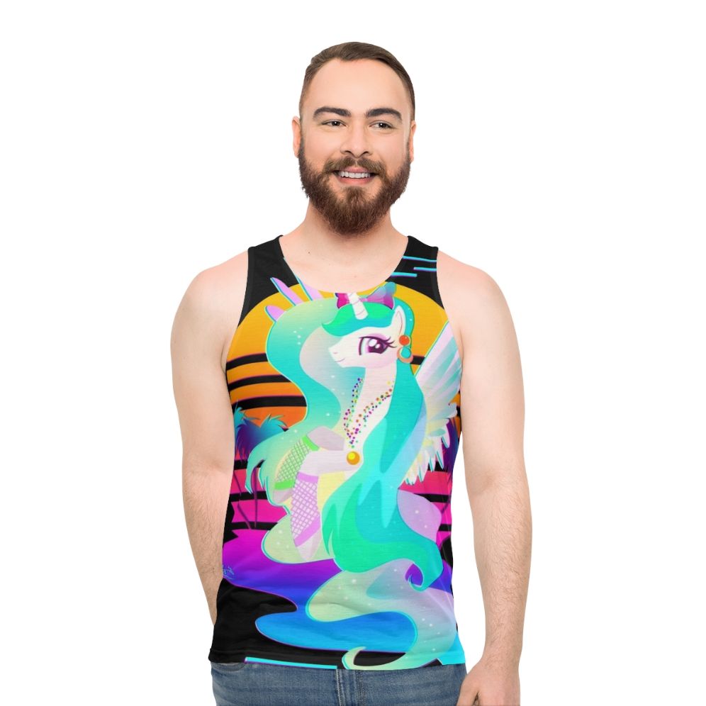 Synthwave Princess Celestia Unisex Tank Top