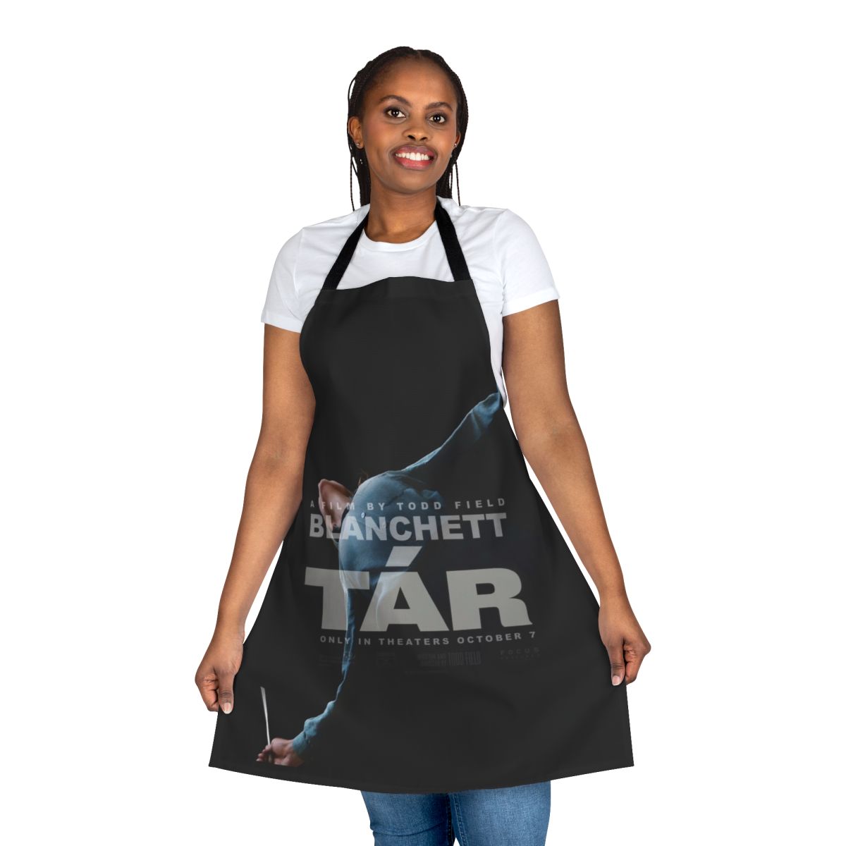 Tár movie inspired apron featuring artwork of Cate Blanchett's character Lydia Tár