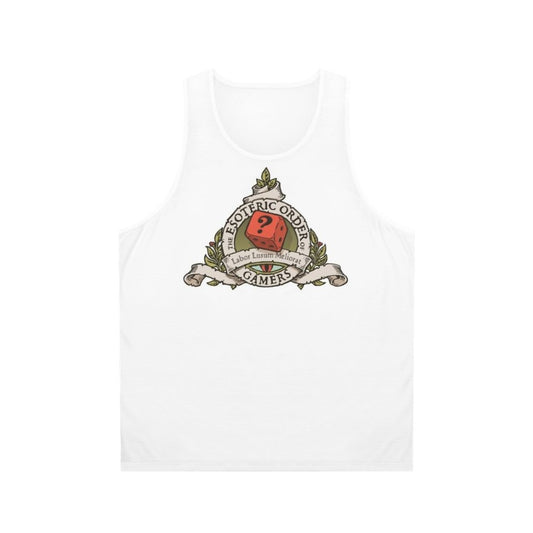 Tabletop gaming unisex tank top with Esoteric Order of Gamers crest