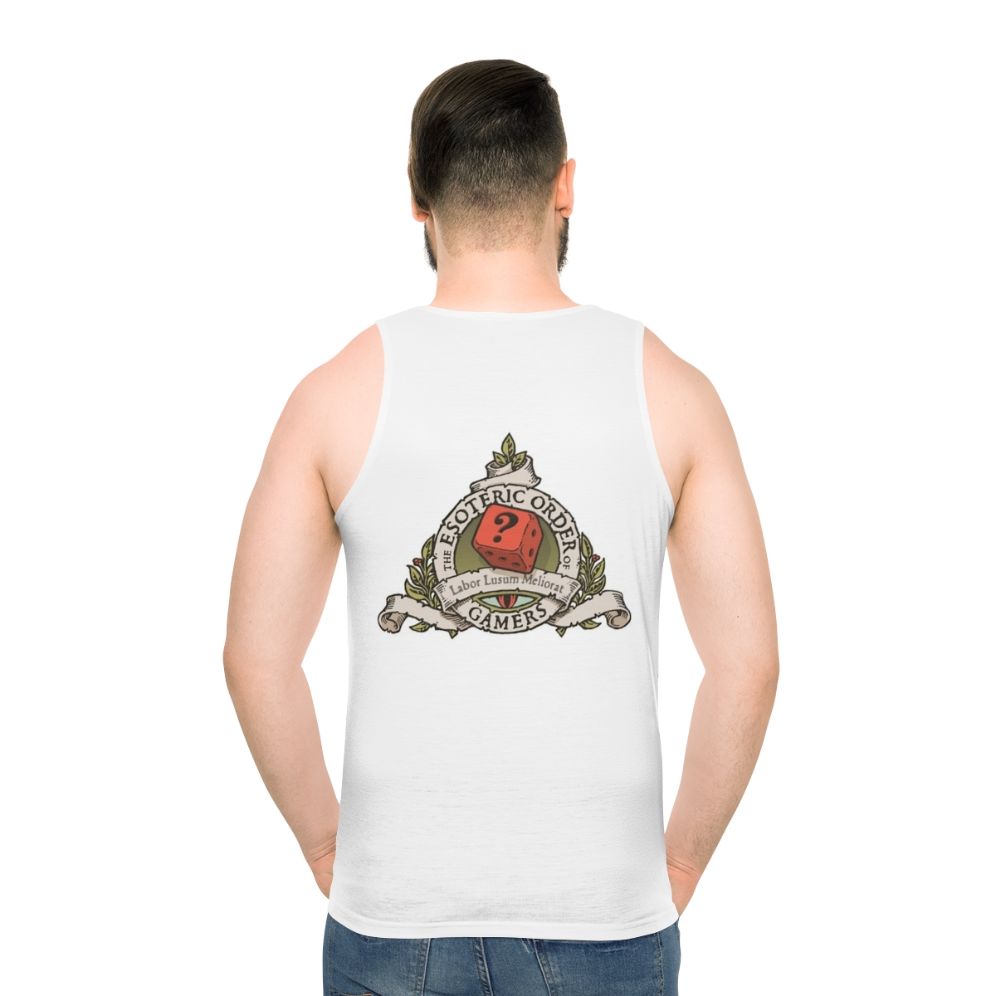 Tabletop gaming unisex tank top with Esoteric Order of Gamers crest