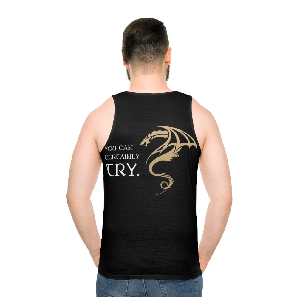 Unisex tabletop rpg addict tank top with dungeons and dragons design